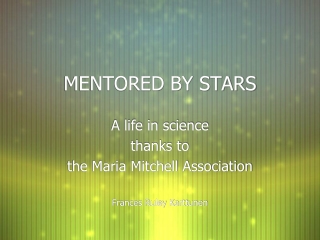 MENTORED BY STARS