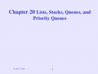 Chapter 20  Lists, Stacks, Queues, and Priority Queues