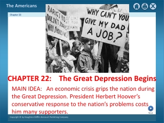 CHAPTER 22:    The Great Depression Begins