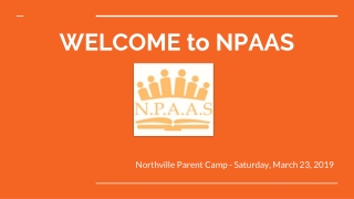 WELCOME to NPAAS