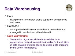 Data Warehousing