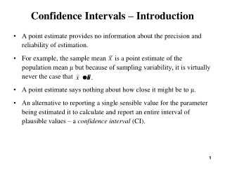 Confidence Intervals – Introduction