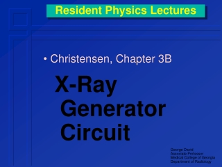 Resident Physics Lectures