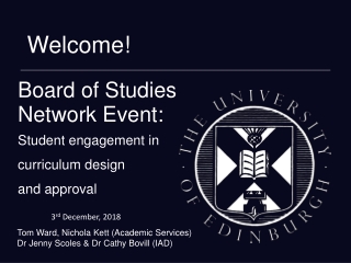 Board of Studies Network Event: Student engagement  in curriculum  design  and  approval