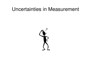 Uncertainties in Measurement