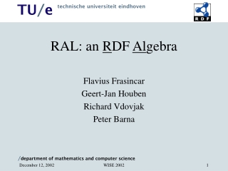 RAL: an  R DF  Al gebra