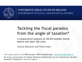 Tackling the fiscal paradox from the angle of taxation*