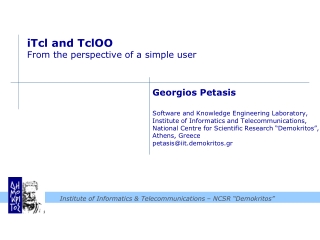 iTcl  and  TclOO From the perspective of a simple user