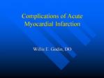 Complications of Acute Myocardial Infarction