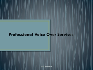 Expert voice over services
