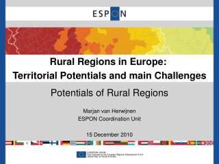 Rural Regions in Europe:  Territorial Potentials and main Challenges