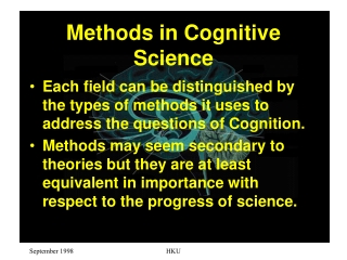 Methods in Cognitive Science