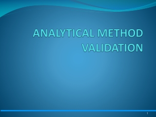 ANALYTICAL METHOD VALIDATION