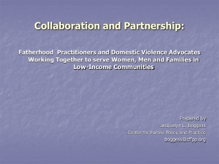 Collaboration and Partnership: