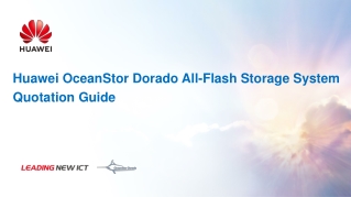 Huawei OceanStor Dorado All-Flash Storage System Quotation Guide