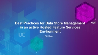 Best Practices for Data Store Management in an active Hosted Feature Services Environment