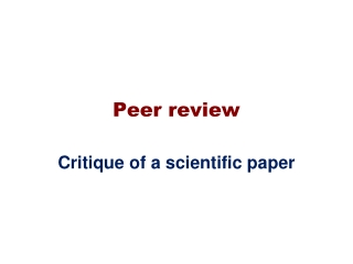 Peer review