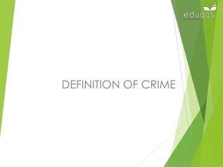 DEFINITION OF CRIME
