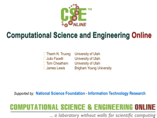 Computational Science and Engineering  Online