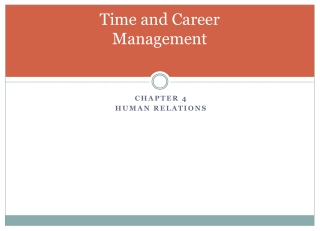 Time  and Career Management