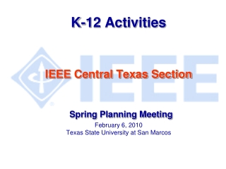 K-12 Activities