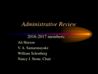 Administrative Review