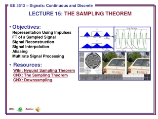 LECTURE 15:  THE SAMPLING THEOREM