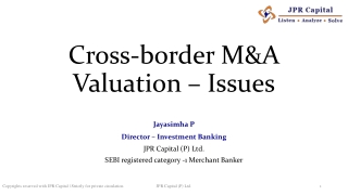 Cross-border M&amp;A Valuation – Issues