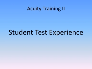 Acuity Training II