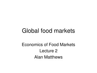 Global food markets