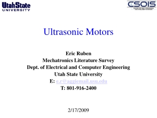 Ultrasonic Motors