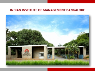 Indian Institute of Management Bangalore