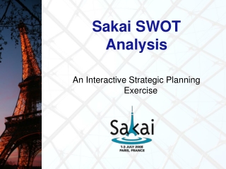 Sakai SWOT Analysis