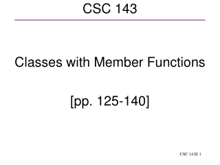 CSC 143