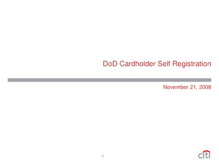 DoD Cardholder Self Registration