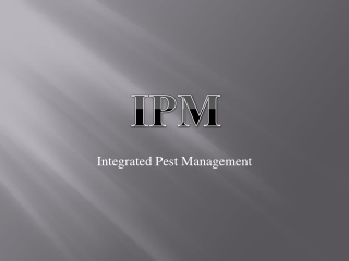 Integrated Pest Management