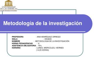 Metodología de la investigación