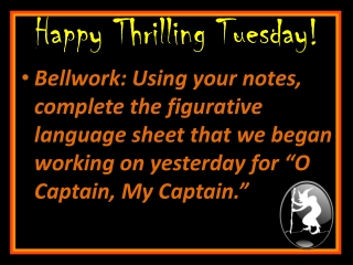 Happy Thrilling Tuesday!