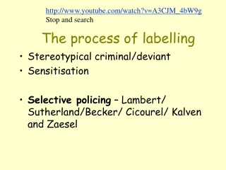 The process of labelling