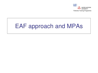 EAF approach and MPAs