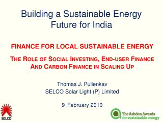 Building a Sustainable Energy Future for India