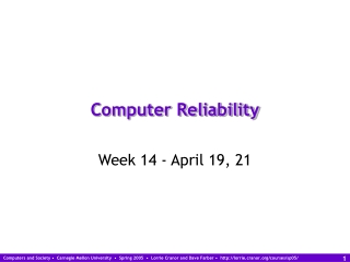 Computer Reliability