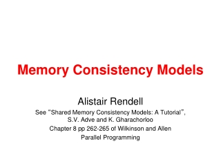 Memory Consistency Models