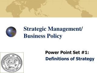 Strategic Management/ Business Policy