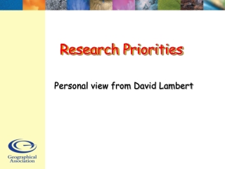 Research Priorities