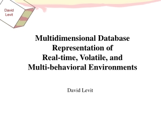 Multidimensional Database Representation of Real-time, Volatile, and Multi-behavioral Environments