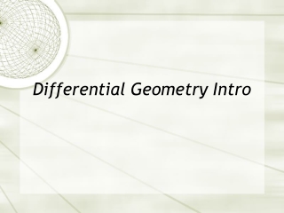 Differential Geometry Intro