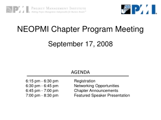 NEOPMI Chapter Program Meeting