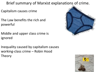 Brief summary of Marxist explanations of crime.