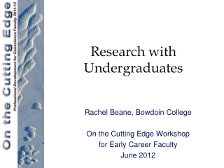 Research with Undergraduates